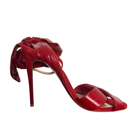 Christian Louboutin Red eel leather heels - Picture 9 of 13